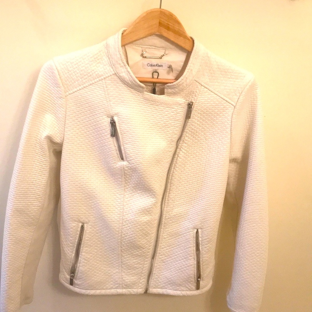 Calvin Klein white jacket. NWT